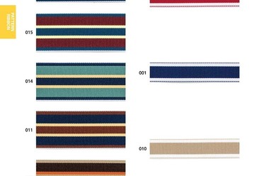 リサイクルポリエステル ストライプ グログランリボン