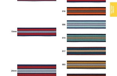 リサイクルポリエステル ストライプ グログランリボン