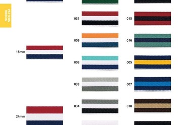 リサイクルポリエステル ストライプ グログランリボン