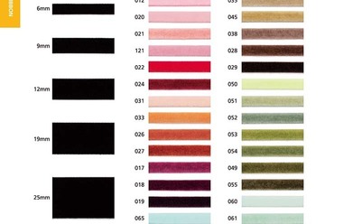 コットン 片面ベルベットリボン