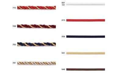 ツイストラメコード(撚り紐）/ レーヨンフリーコード(平紐）